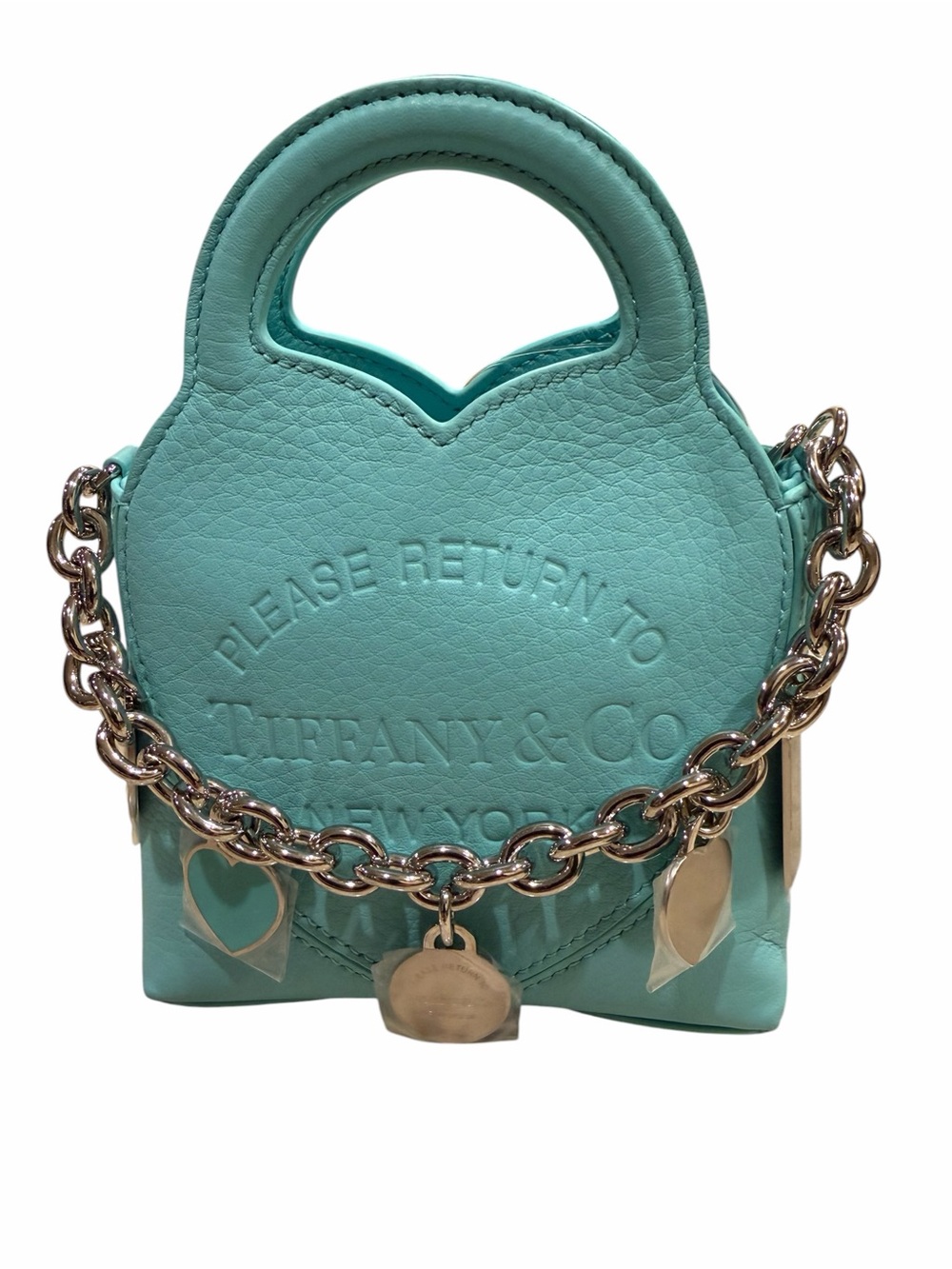 Tiffany & Co. Tiffany Blue Heart Micro Bag with Tiffany & Co. Charms Chain